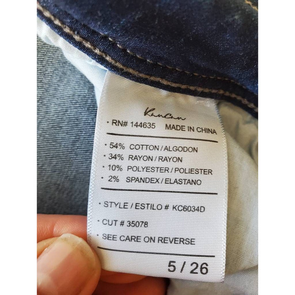 Kancan Womens Slim Skinny Jeans Blue Distressed Medium Wash Stretch Junior‎ 5/26 - Picture 7 of 7